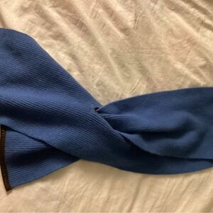 Blue Knit Scarf